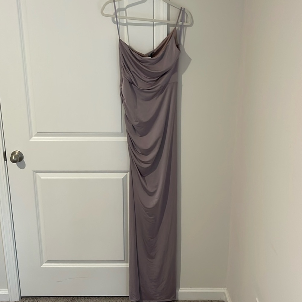 Madalyn One-Shoulder High Slit Formal Lavender Dress